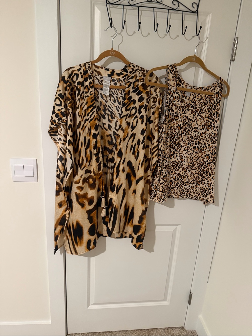 Chico's Leopard-Print Tunic in Tan, Brown & Black - Shell is included